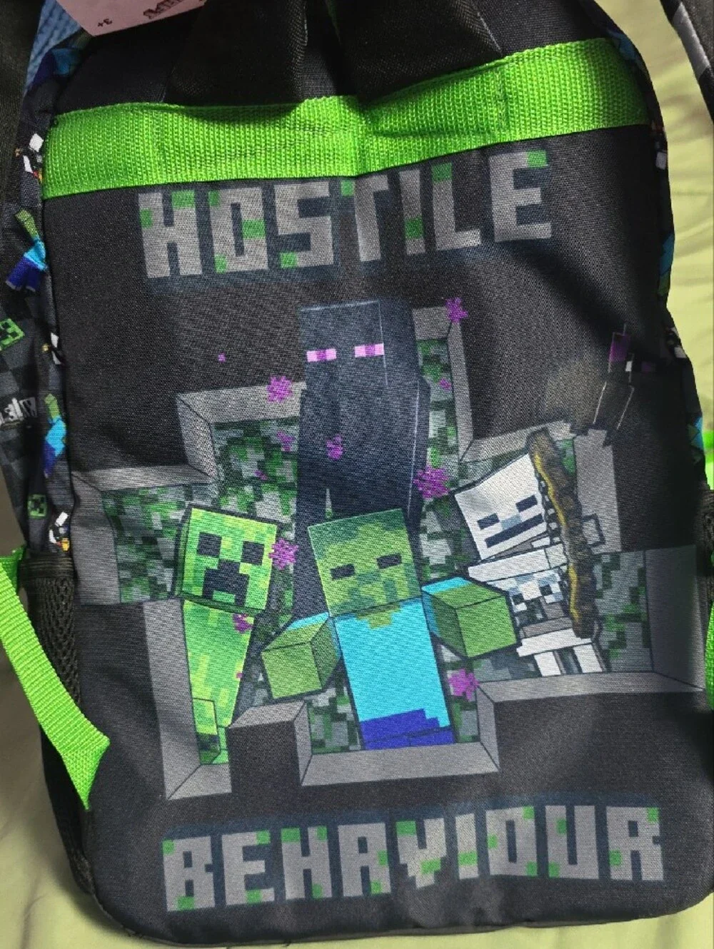 Minecraft Mode Backpack Set with Lunch kit, Headphones and Water Bottle